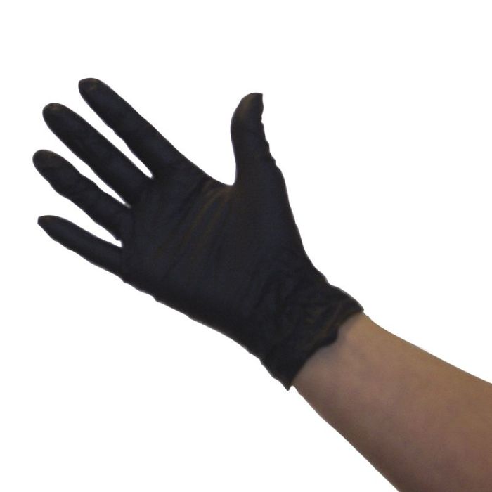 100 Black Large Gloves